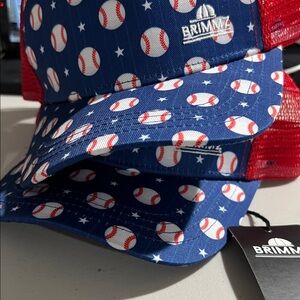 Kids Baseball Cap - Blue and Red